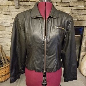 Vintage 80s Avon Black Leather Jacket